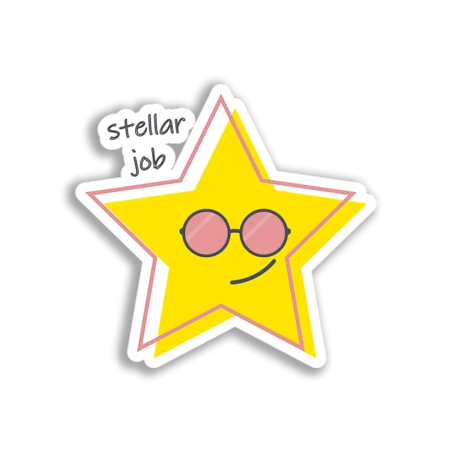 Cool Star Sticker