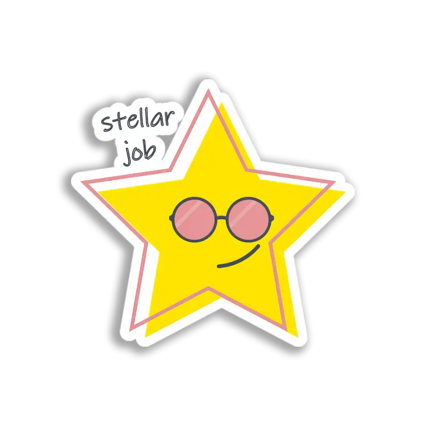 Cool Star Sticker