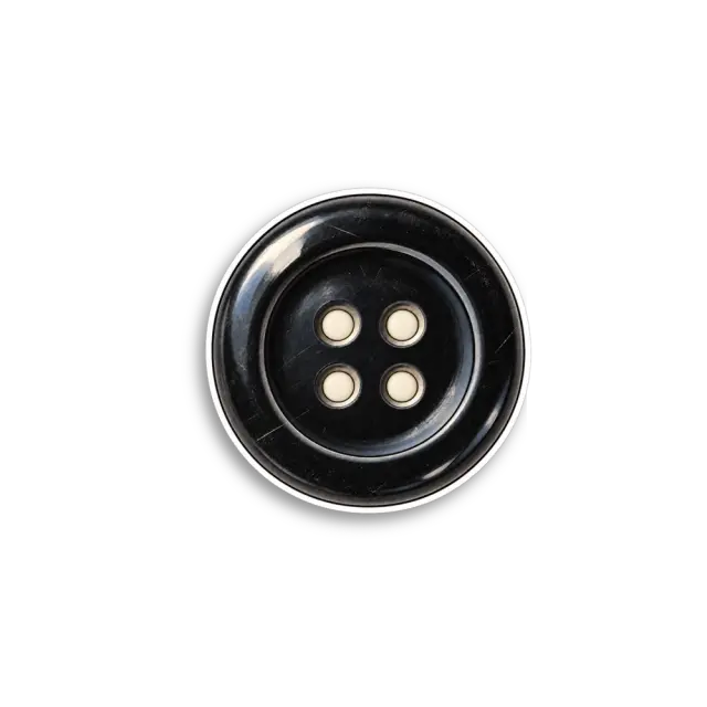 Black Button Sticker