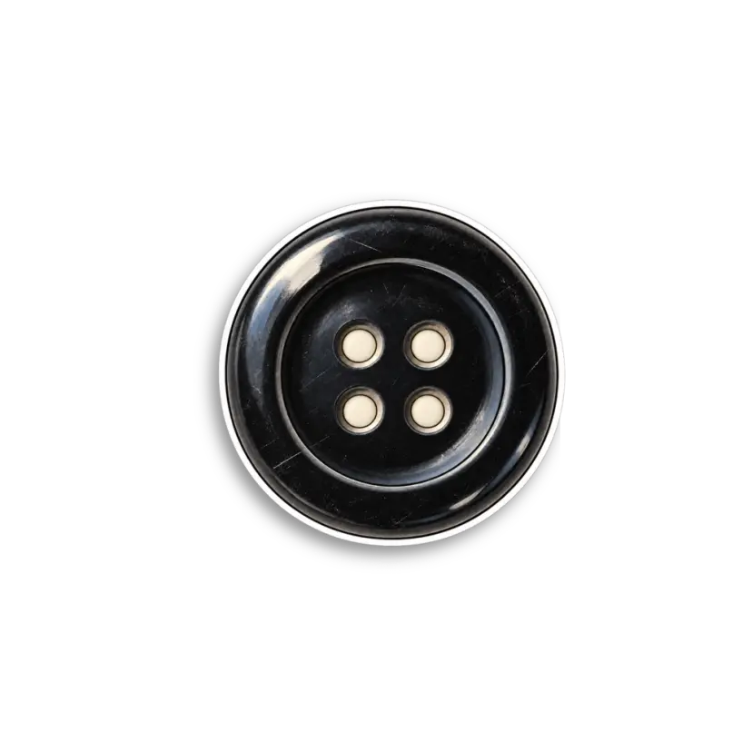 Black Button Sticker