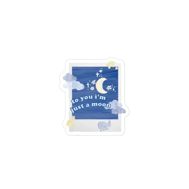 BTS Moon Polaroid Sticker