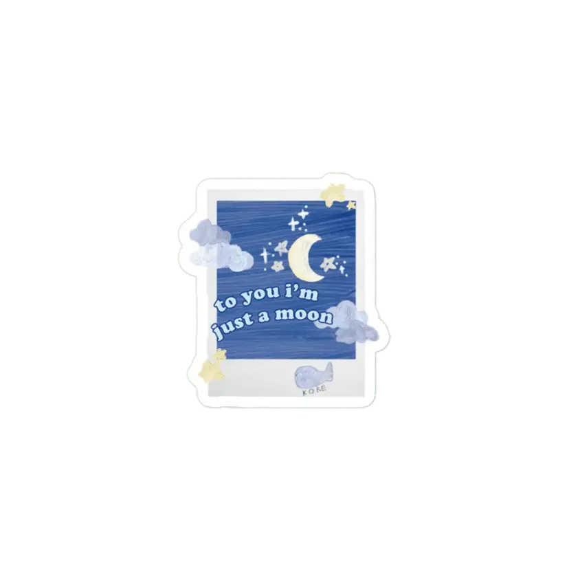 BTS Moon Polaroid Sticker