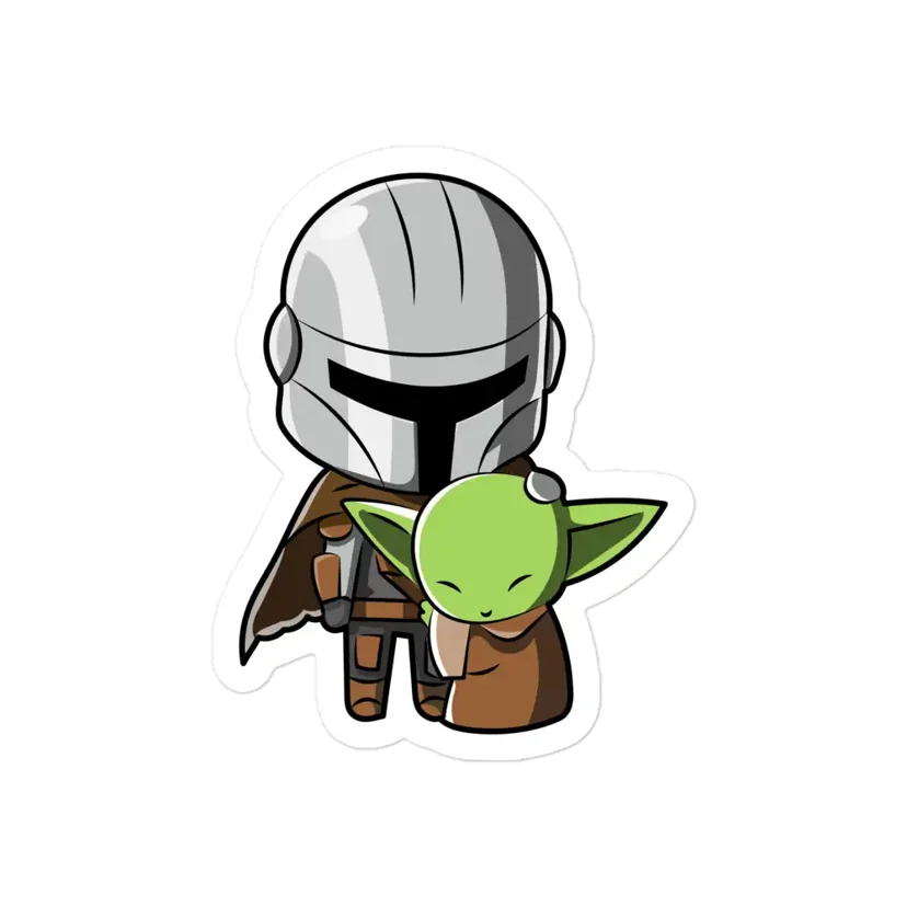Star Wars Mandalorian and Grogu Sticker