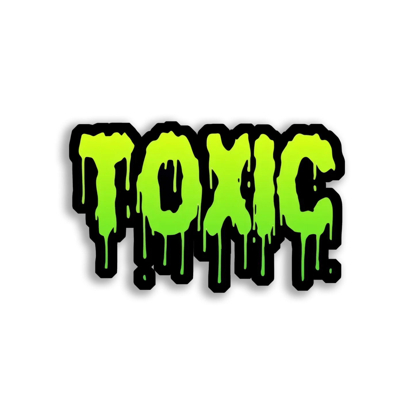 Toxic Green Goo Dripping Down Sticker