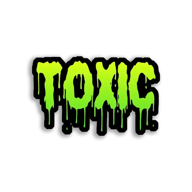 Toxic Green Goo Dripping Down Sticker