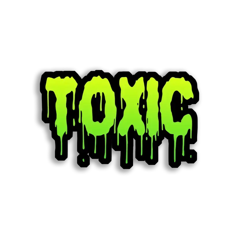 Toxic Green Goo Dripping Down Sticker