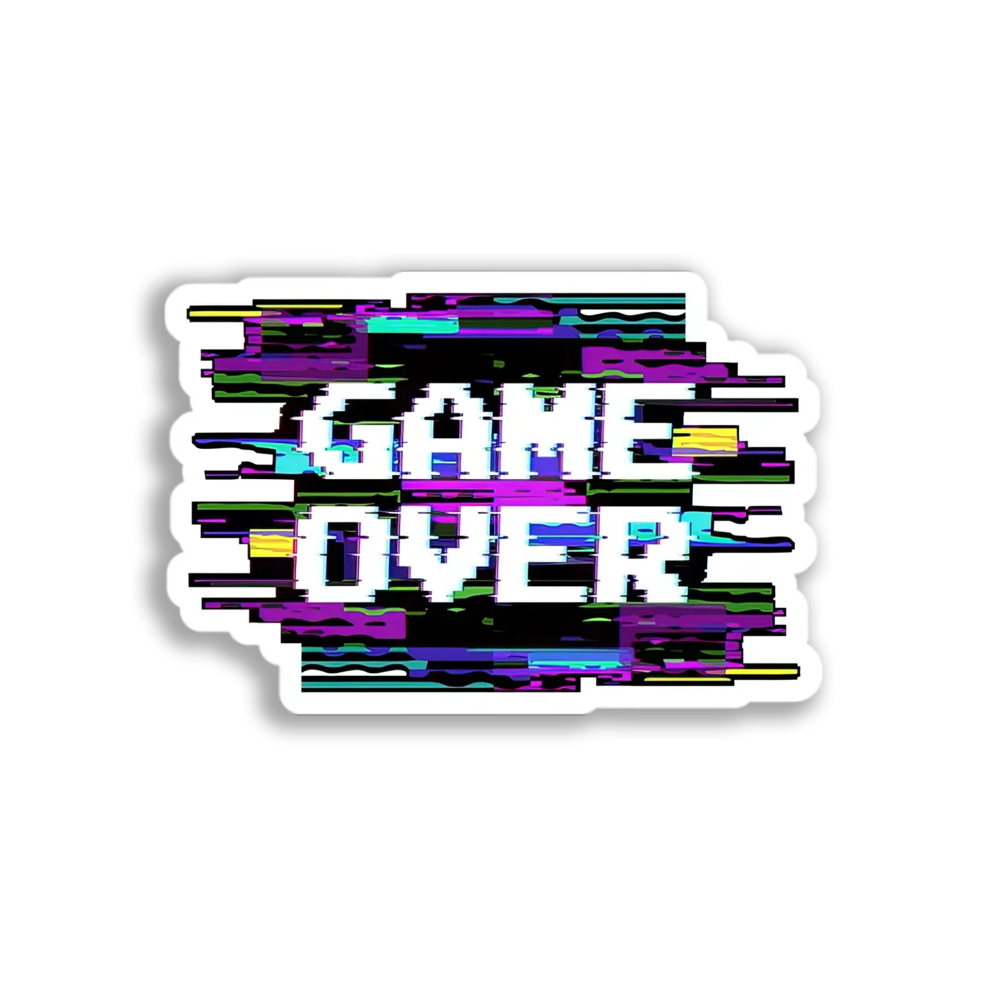 Glitched Game Over Sticker