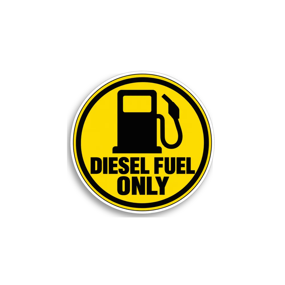 Diesel Fuel Only Sticker