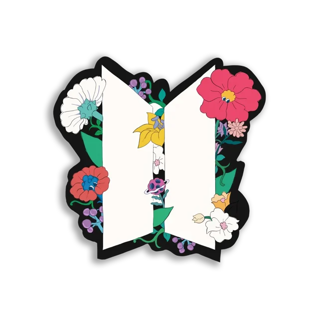 Floral BTS Logo Sticker