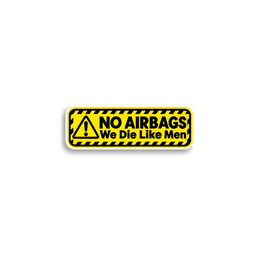 No Airbags Warning Sticker