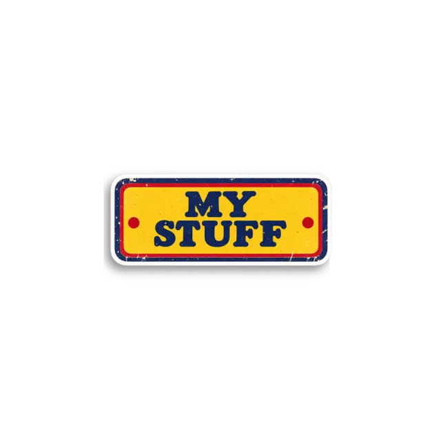 Yellow Retro Sign Sticker