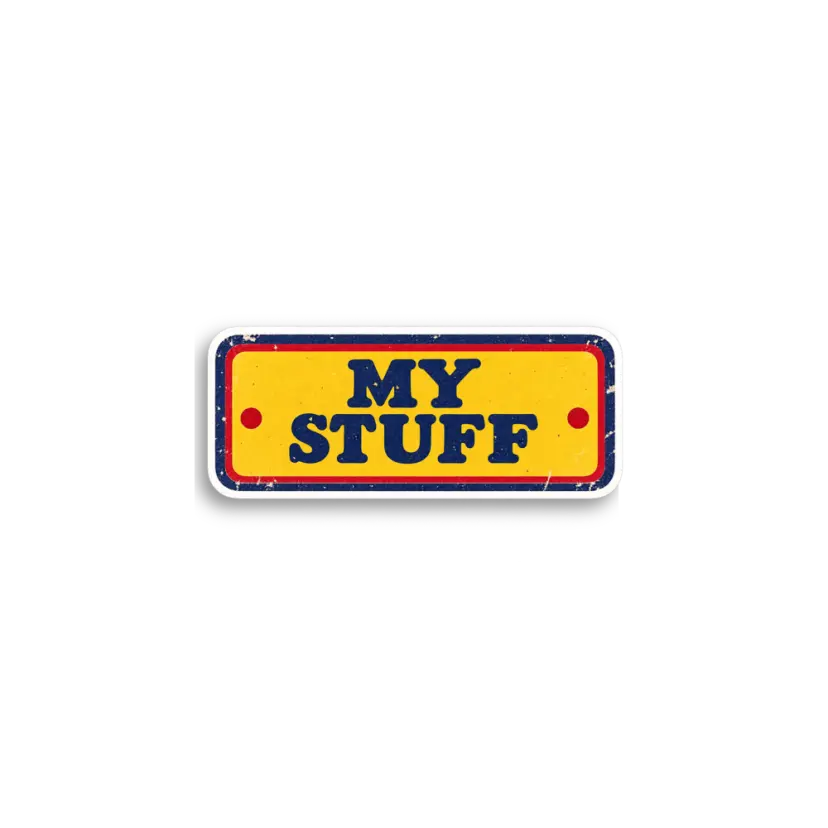 Yellow Retro Sign Sticker