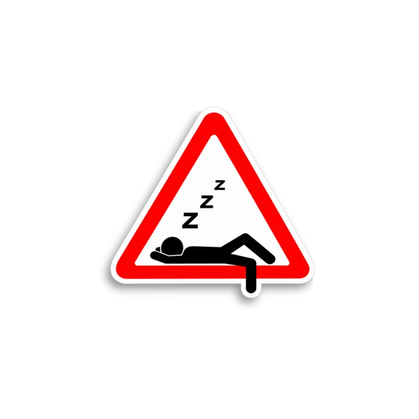 Sleep Warning Sticker