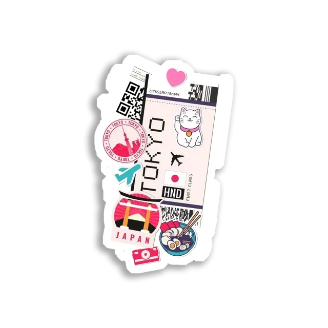 First Class Trip to Tokyo, Japan Sticker