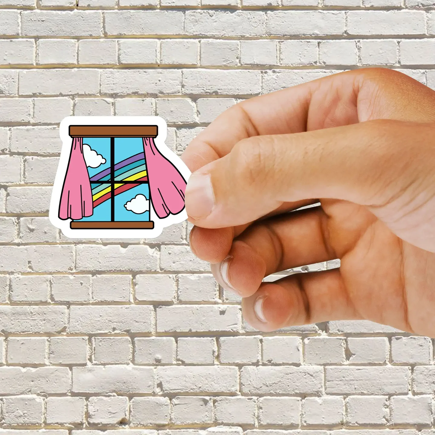Rainbow in the Window Sticker