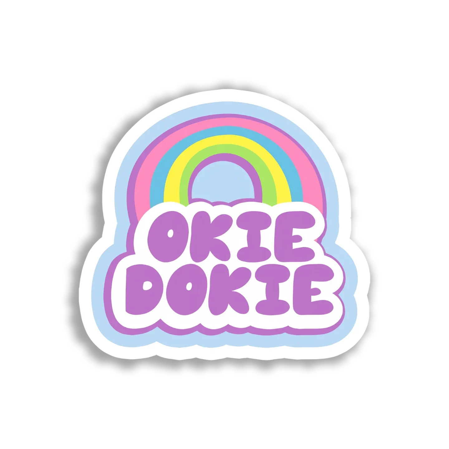 Okie Dokie Rainbow Sticker