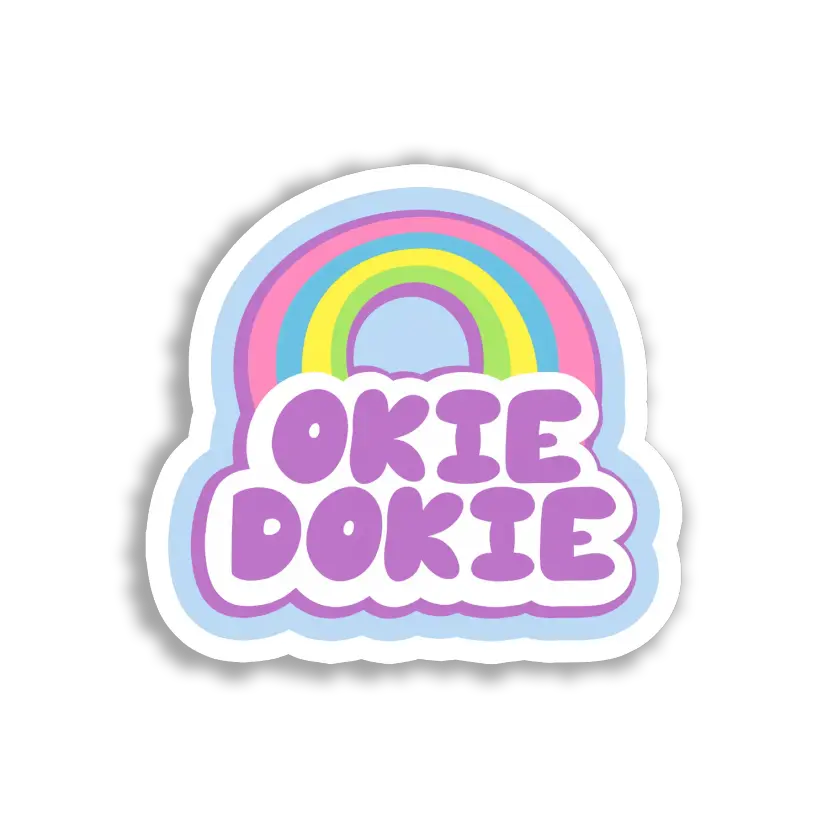 Okie Dokie Rainbow Sticker