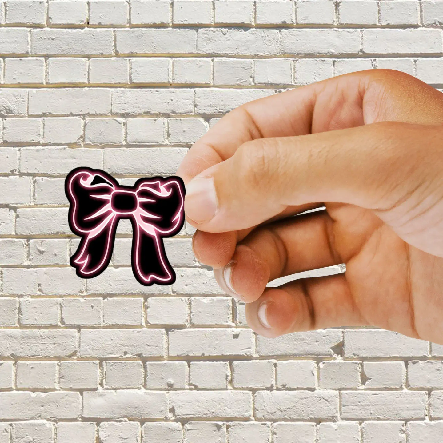 Neon Bow Sticker