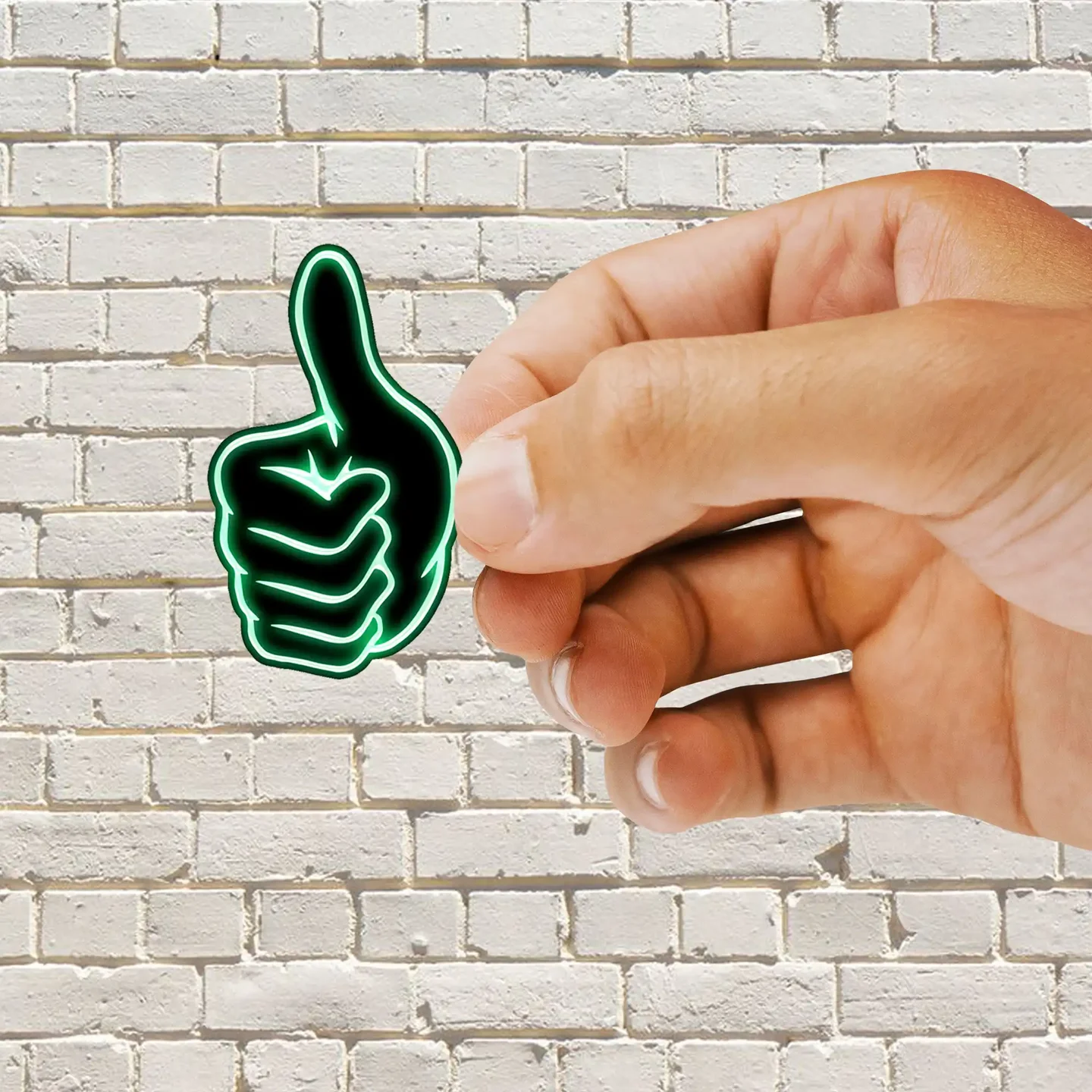 Neon Thumbs Up Sticker
