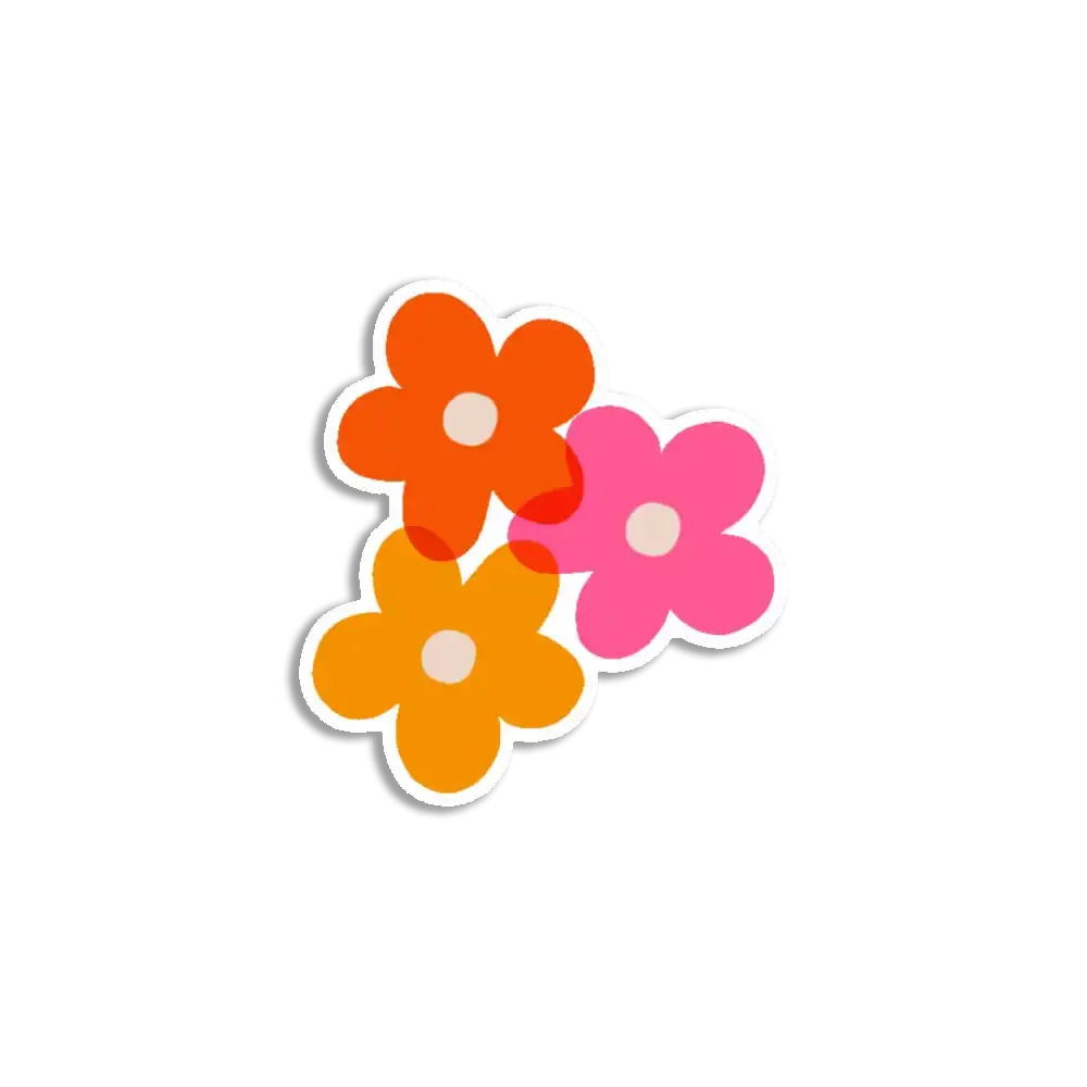 80's Flower Power Sticker