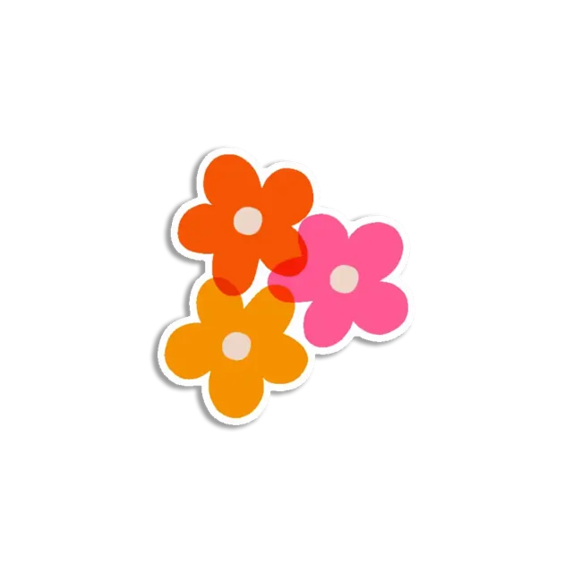 80's Flower Power Sticker