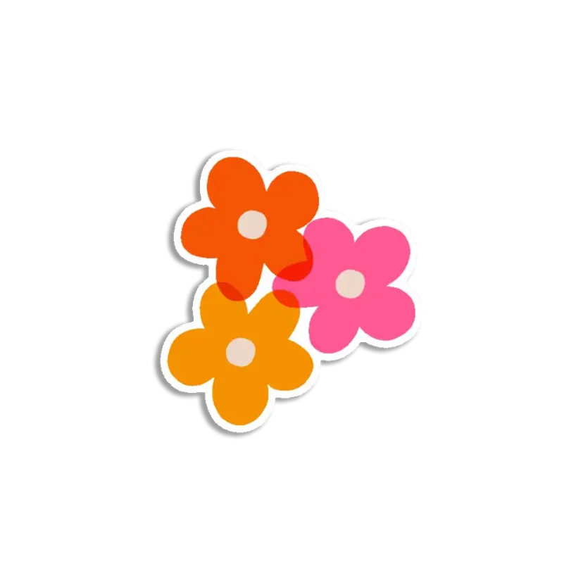 80's Flower Power Sticker