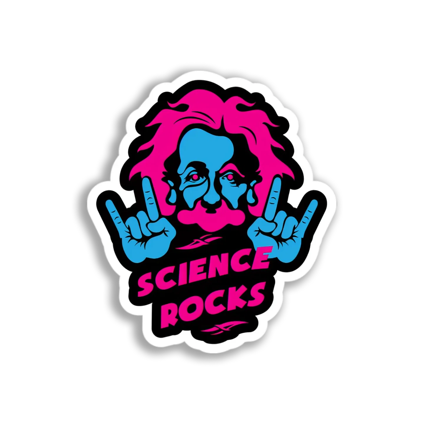 Einstein Rocks Science Sticker