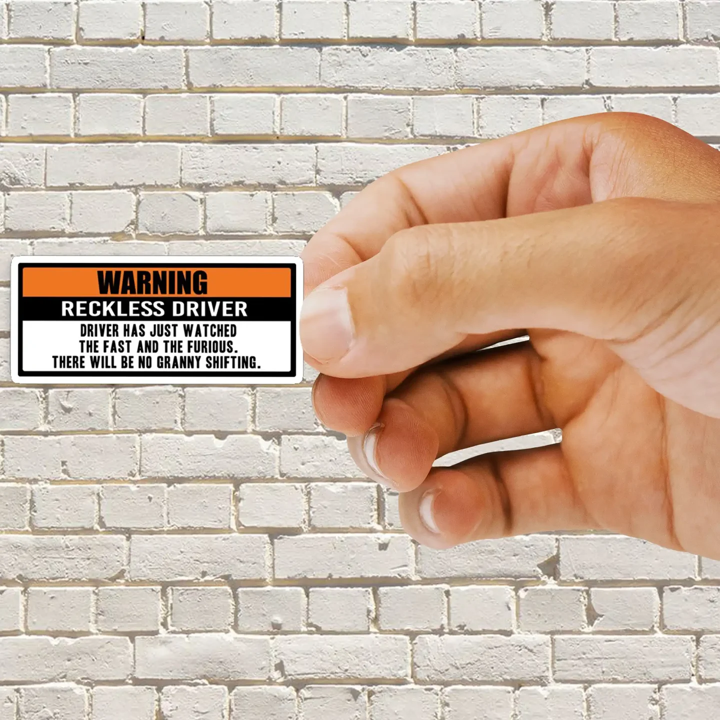 Warning Fast and Furious Sticker