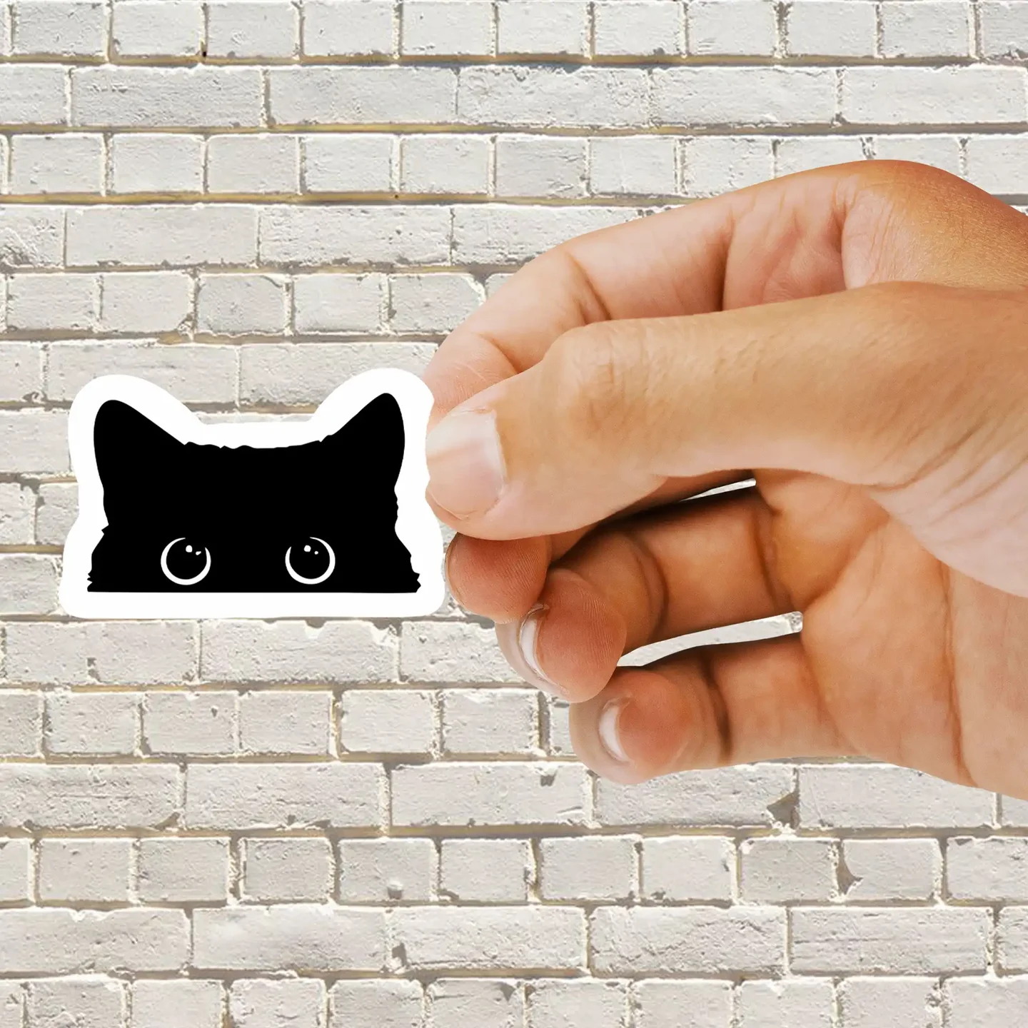 Peeking cat Sticker