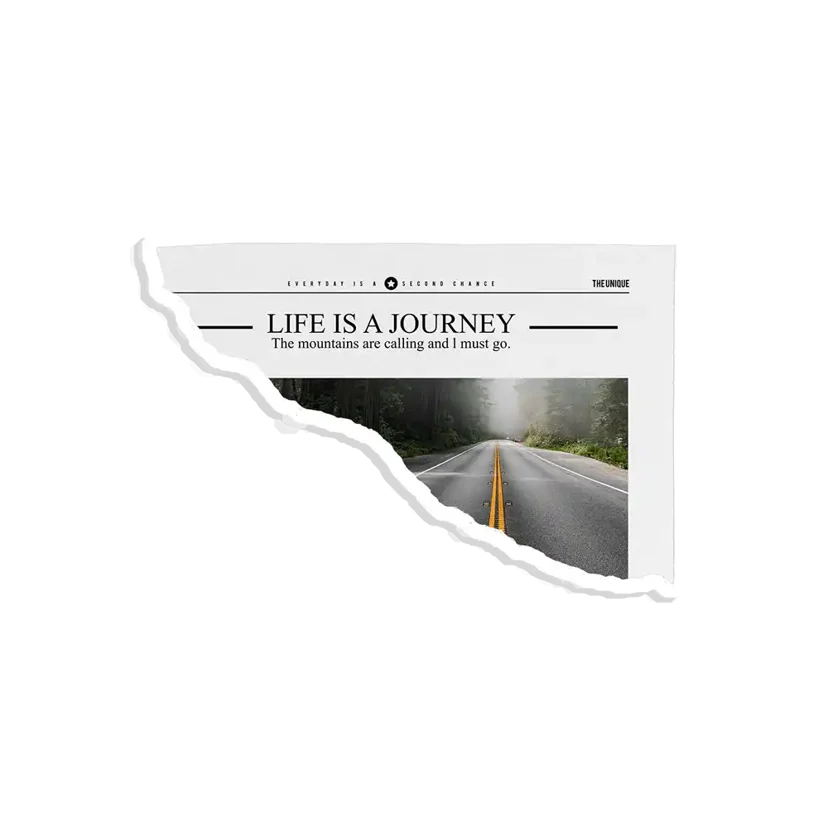 Newspaper Cut Travel Sticker