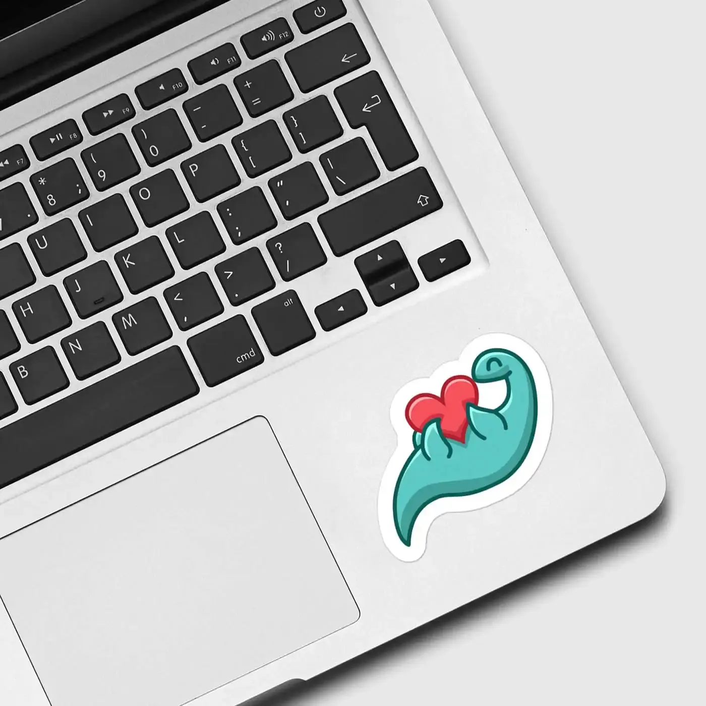 Cute Dino with Love Heart Sticker