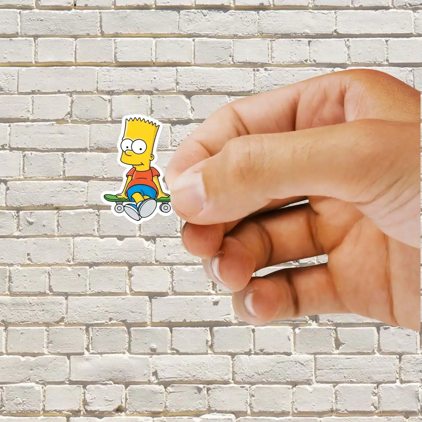 Bart Simpson Sitting on a Skate Sticker