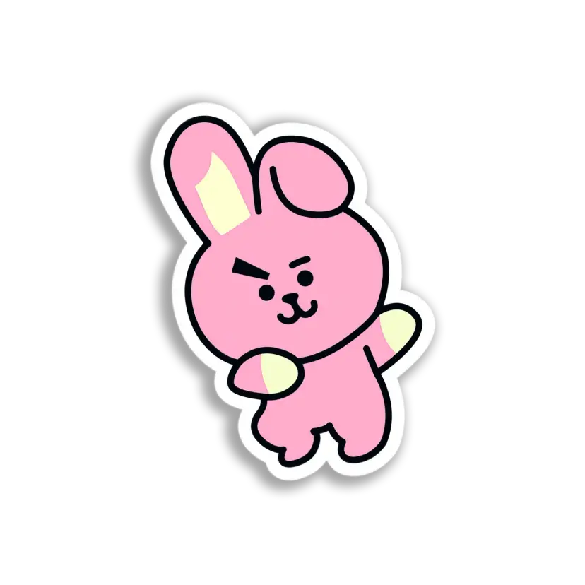 Pink BT21 Bunny Sticker