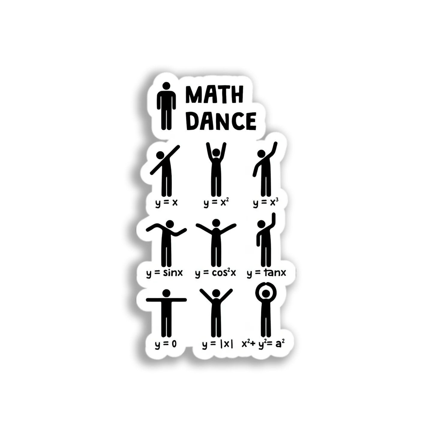 Math Dance Figures Sticker