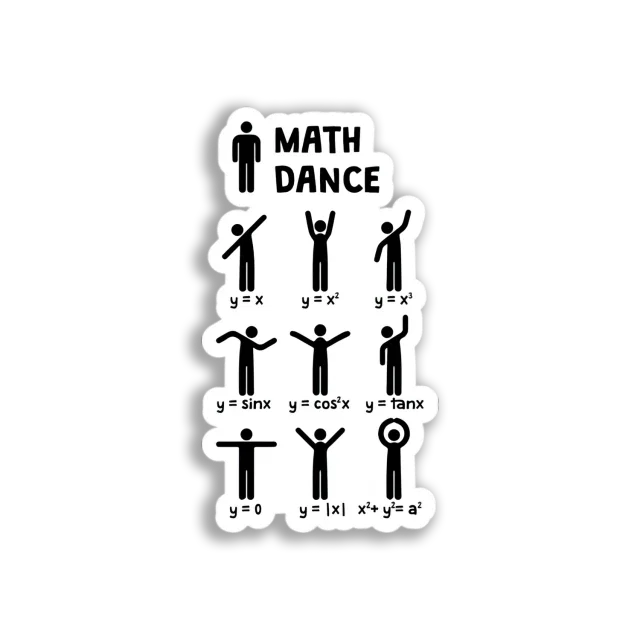 Math Dance Figures Sticker