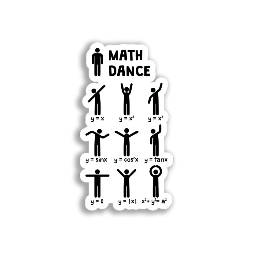 Math Dance Figures Sticker