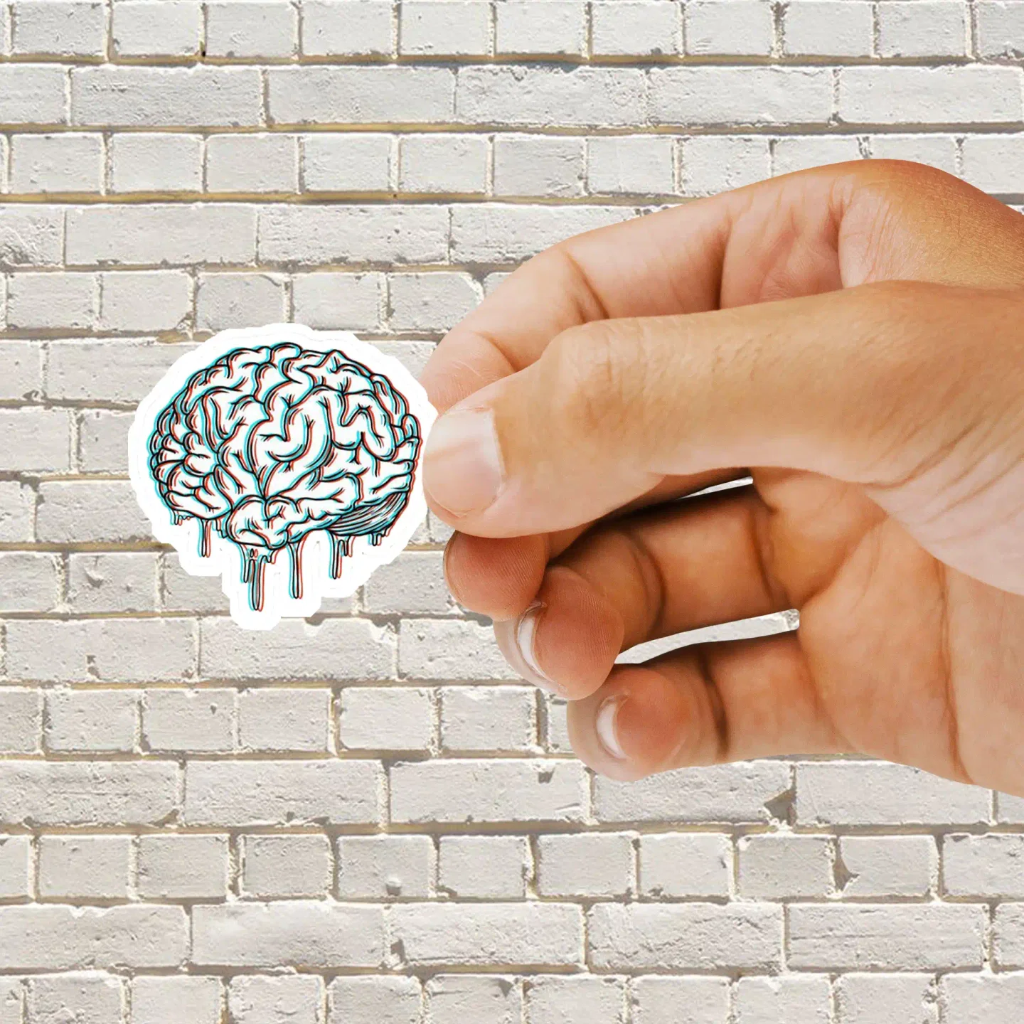 Trippy Brain Sticker