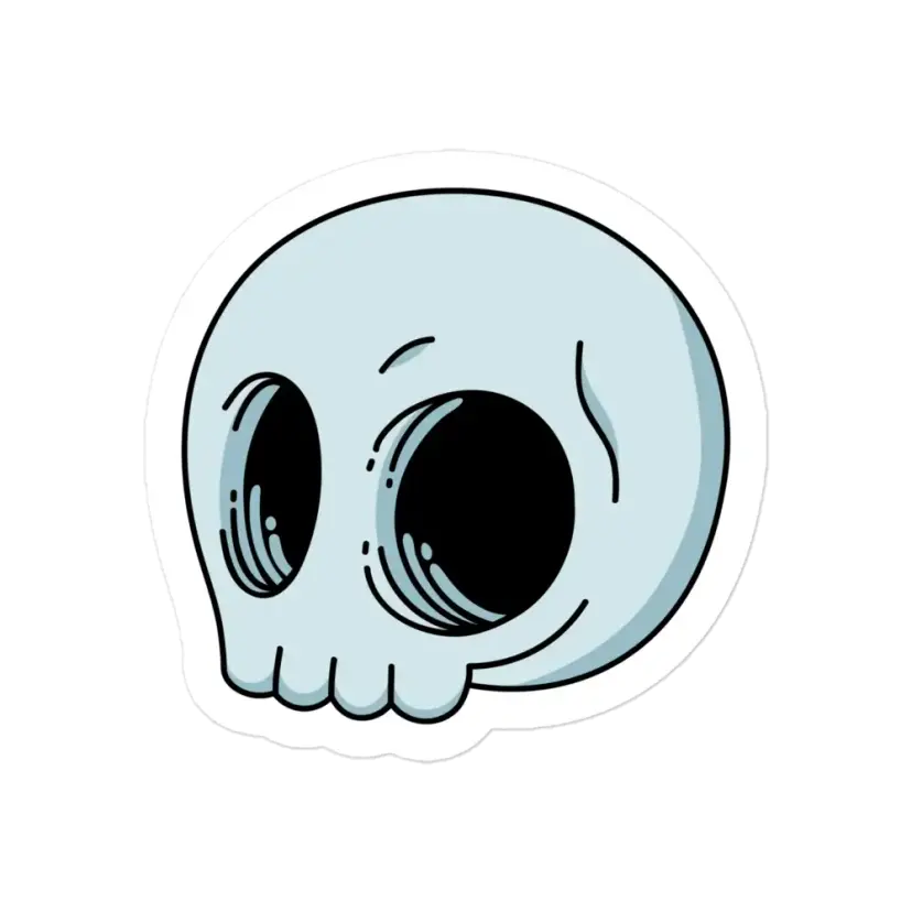 Cartoon Skull Sticker