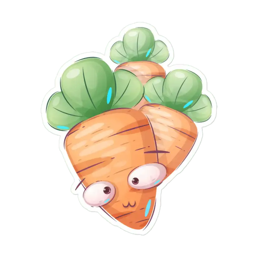Cartoon Character Eating Fresh Sticker