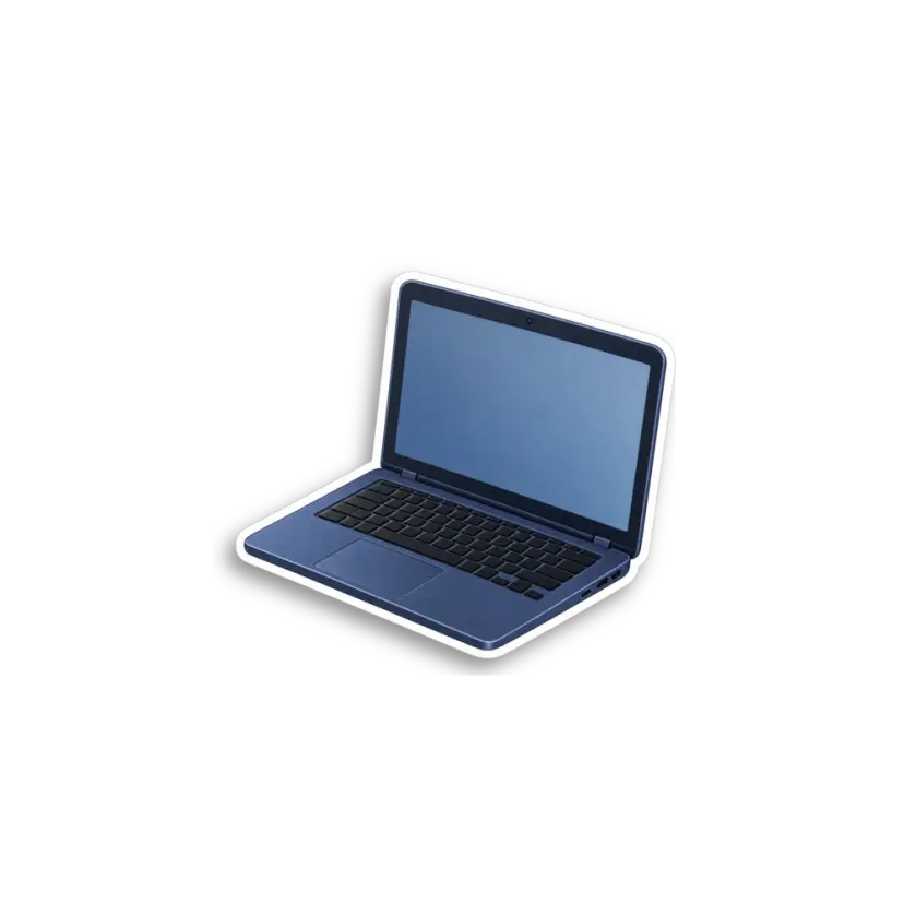 Blue Laptop Sticker