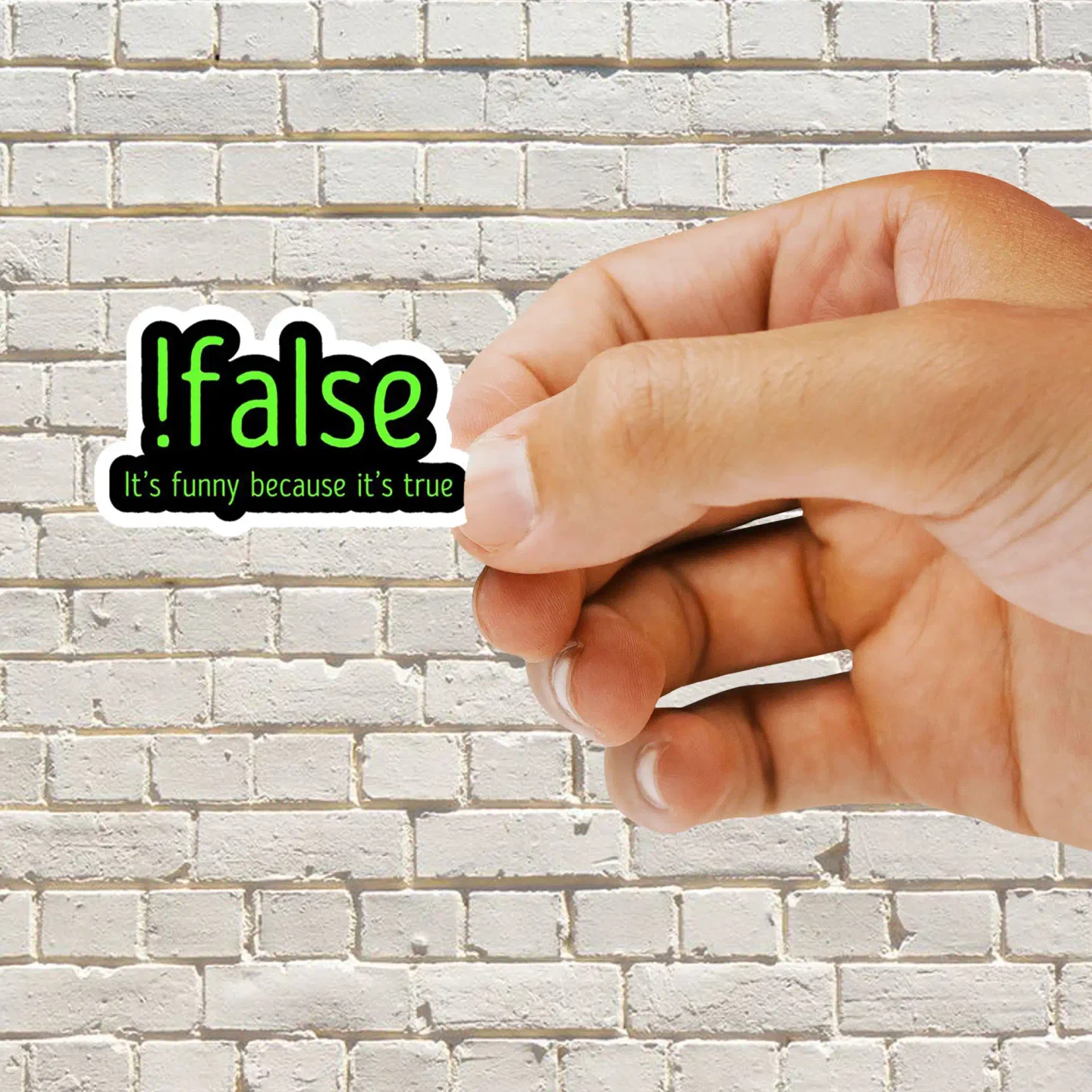 Funny false code sticker