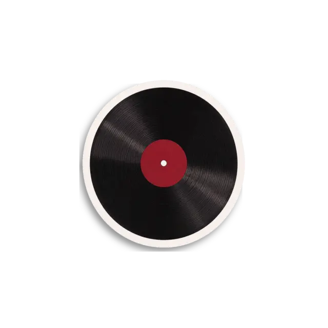 Red Label Vinyl Record Sticker