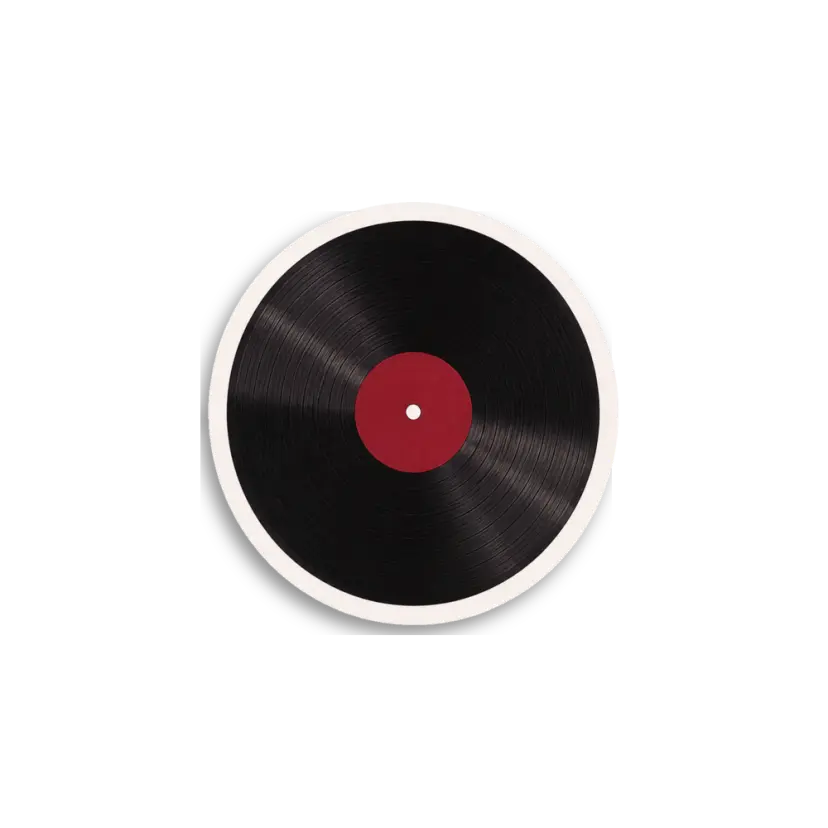 Red Label Vinyl Record Sticker