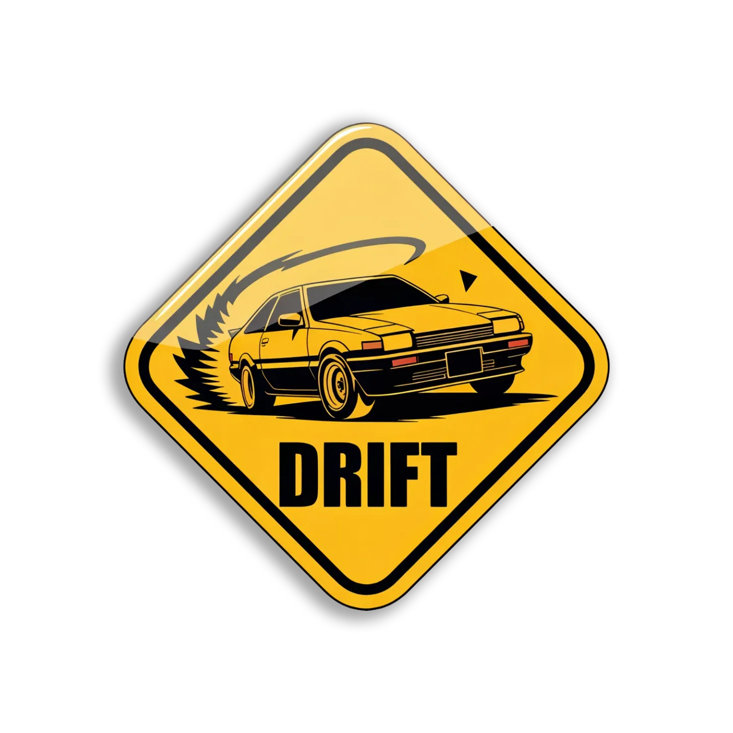 Drift Zone Ahead Caution Advised Car Sticker