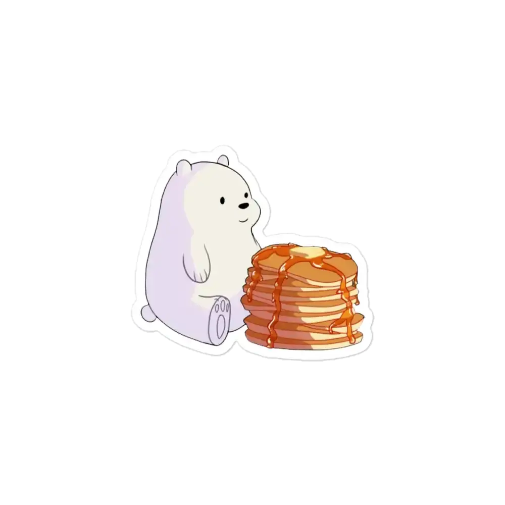 Panda eating Pancakes Sticker