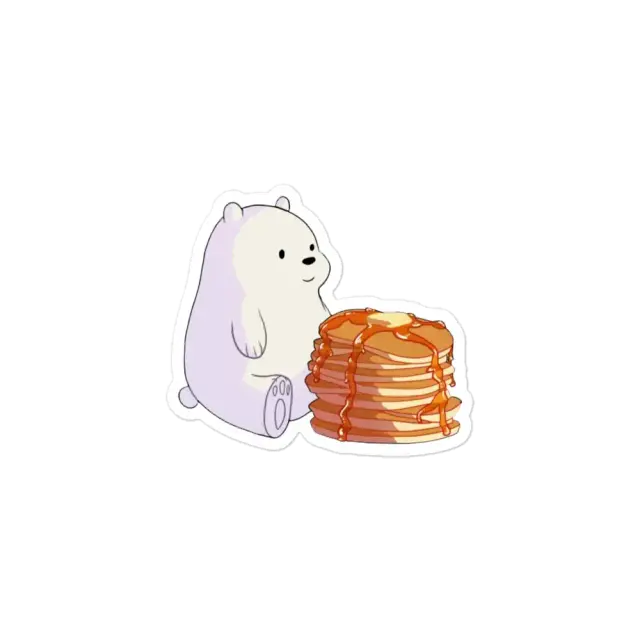 Panda eating Pancakes Sticker