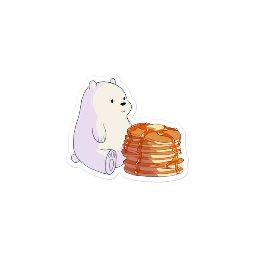 Panda eating Pancakes Sticker