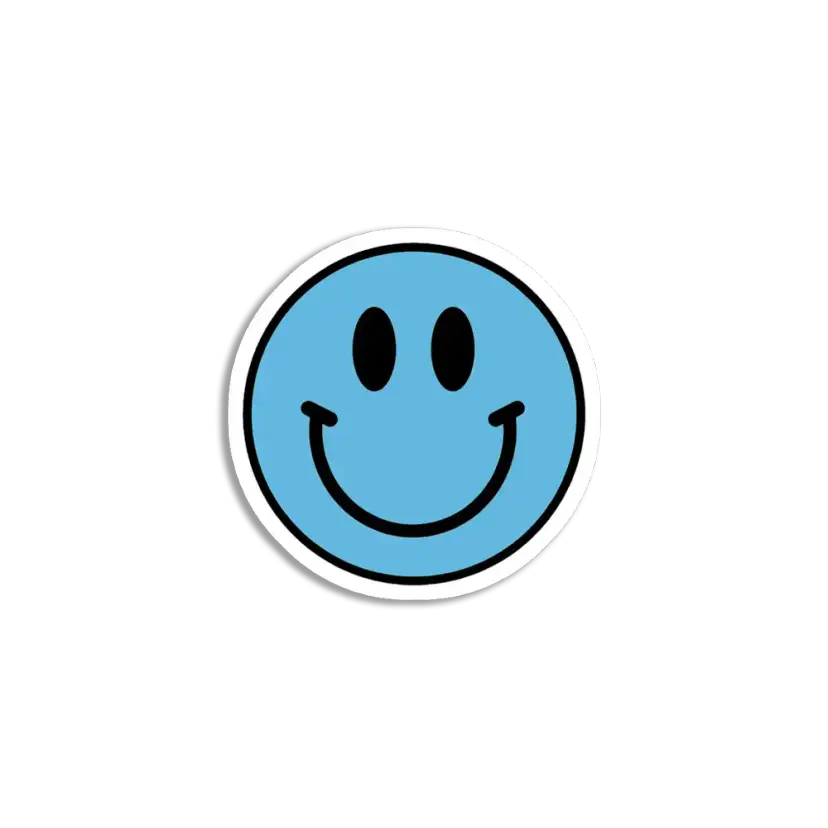 Blue smiley face Sticker