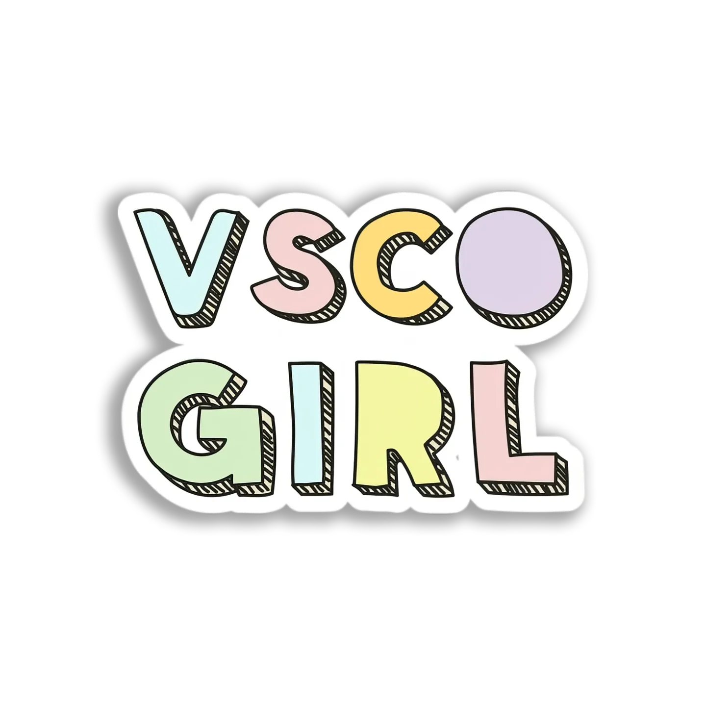 VSCO Girl Text Sticker