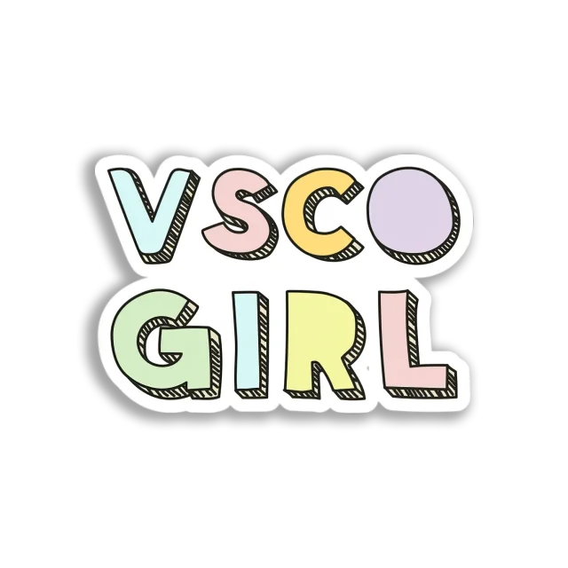 VSCO Girl Text Sticker